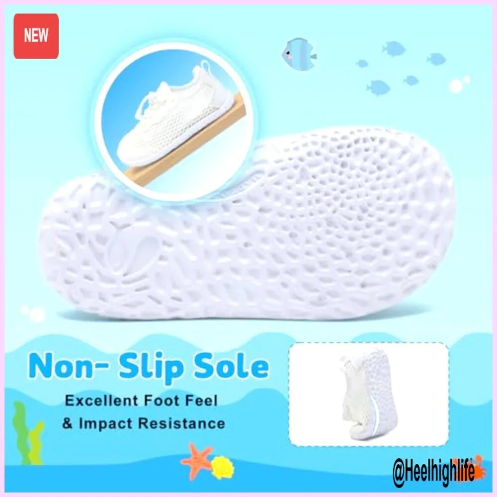 Toddler Water Shoes Barefoot Quick-Dry Breathable Aqua Socks Slip-On Beach Pool